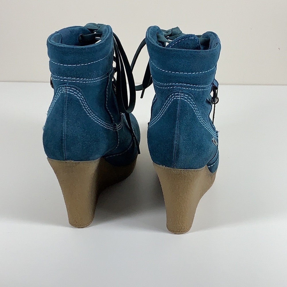 DIESEL SUEDE PLATFORM WEDGE BOOTS Sz 6.5 - Picture 4 of 12